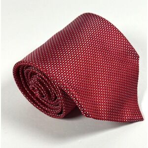 Grant Thomas Silk Tie Red Blue Micro Check Hand Sewn Made in USA Classic